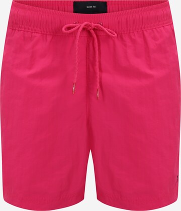 Shorts de bain Tommy Hilfiger Underwear en rose : devant