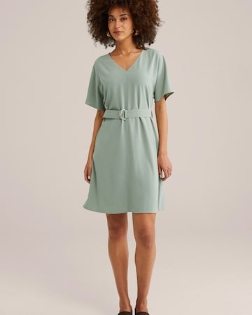 WE Fashion Jurk in Groen: voorkant