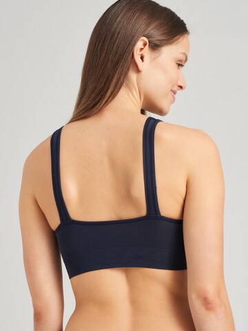 SCHIESSER Bustier mit Cups ' Seamless Technical Stripes ' in Blau