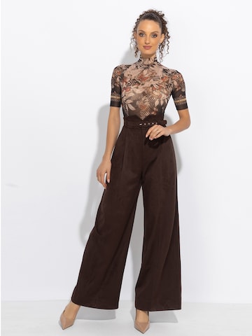 JIORO Blusenbody 'MIDNIGHT BUTTERFLIES' in Schwarz