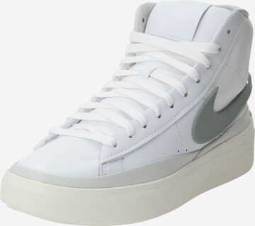 Sneaker înalt 'BLAZER PHANTOM' de la Nike Sportswear pe alb: față