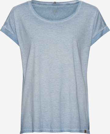 CAMEL ACTIVE T-Shirt aus softem Modal und Baumwolle in Blau: predná strana