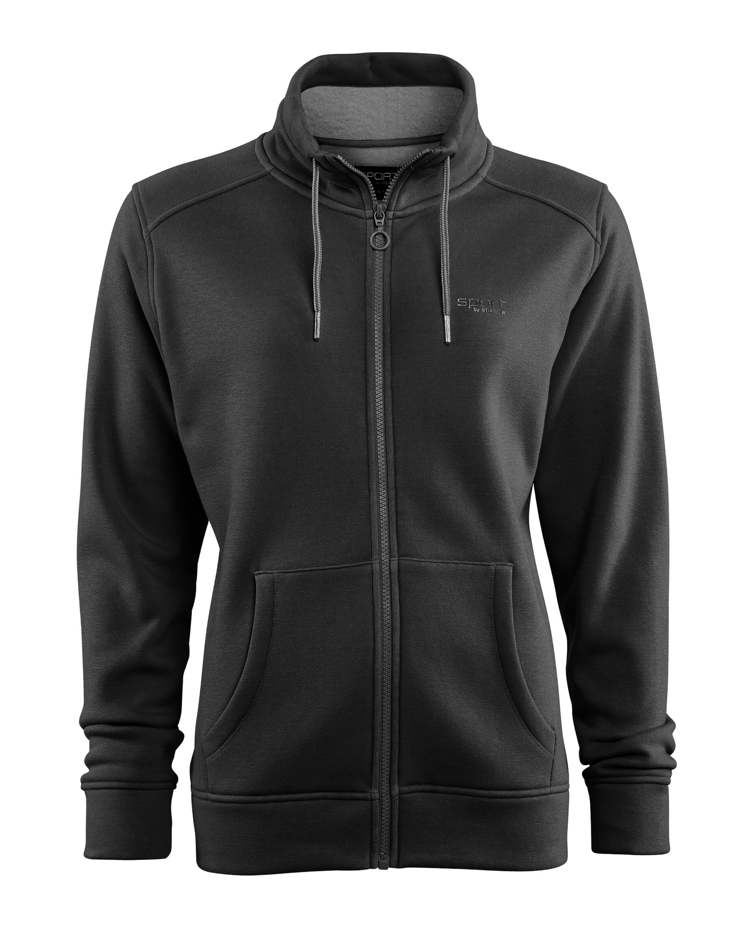 STOOKER WOMEN Sweatjacke 'Jane' in Schwarz: Vorderseite