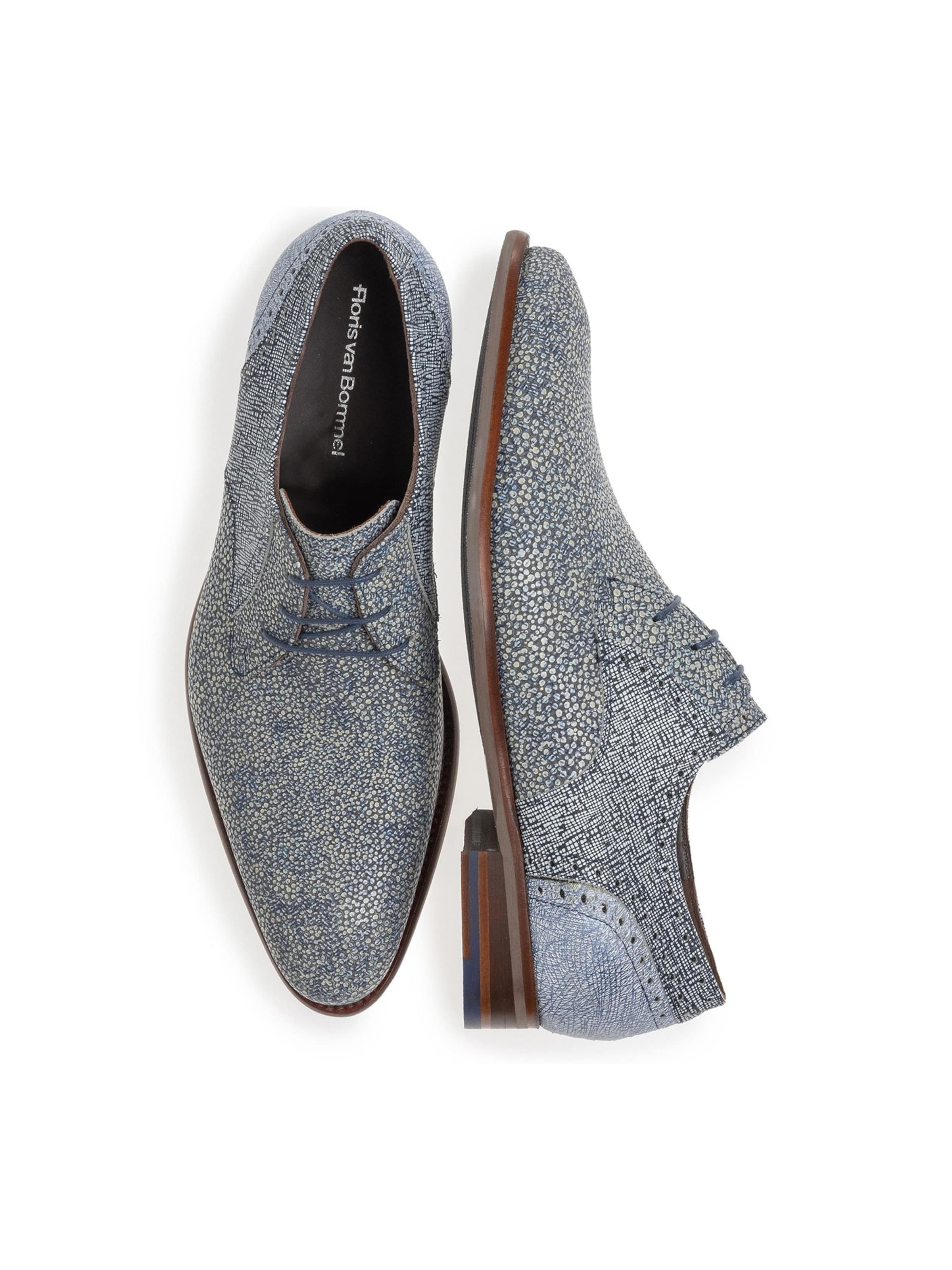 Floris van Bommel Schnürschuh 'De Stapper 39' in Blau