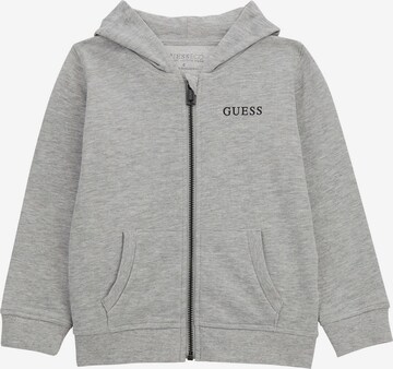 GUESS Zip-Up Hoodie in Grey: front