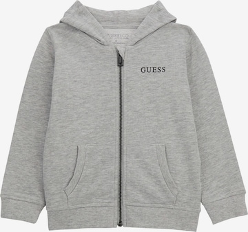 GUESS Zip-Up Hoodie in Grey: front