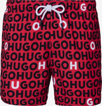 HUGO Board Shorts in Red: front