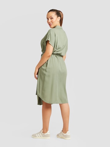 PIECES Curve Shirt Dress 'NYA' in Green