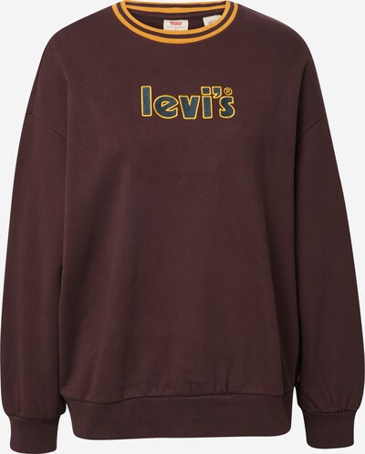 LEVI'S ® Sportisks džemperis 'Graphic Prism Crew', krāsa - brūns / dzeltens / melns, Preces skats