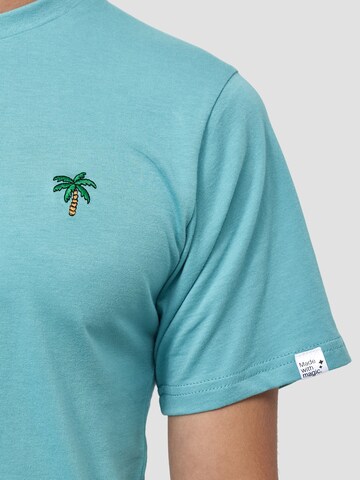 Mikon T-Shirt 'Palme' in Blau
