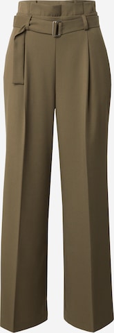 LeGer by Lena GerckeWide Leg/ Široke nogavice Hlače s naborima 'Jocy' - zelena boja: prednji dio