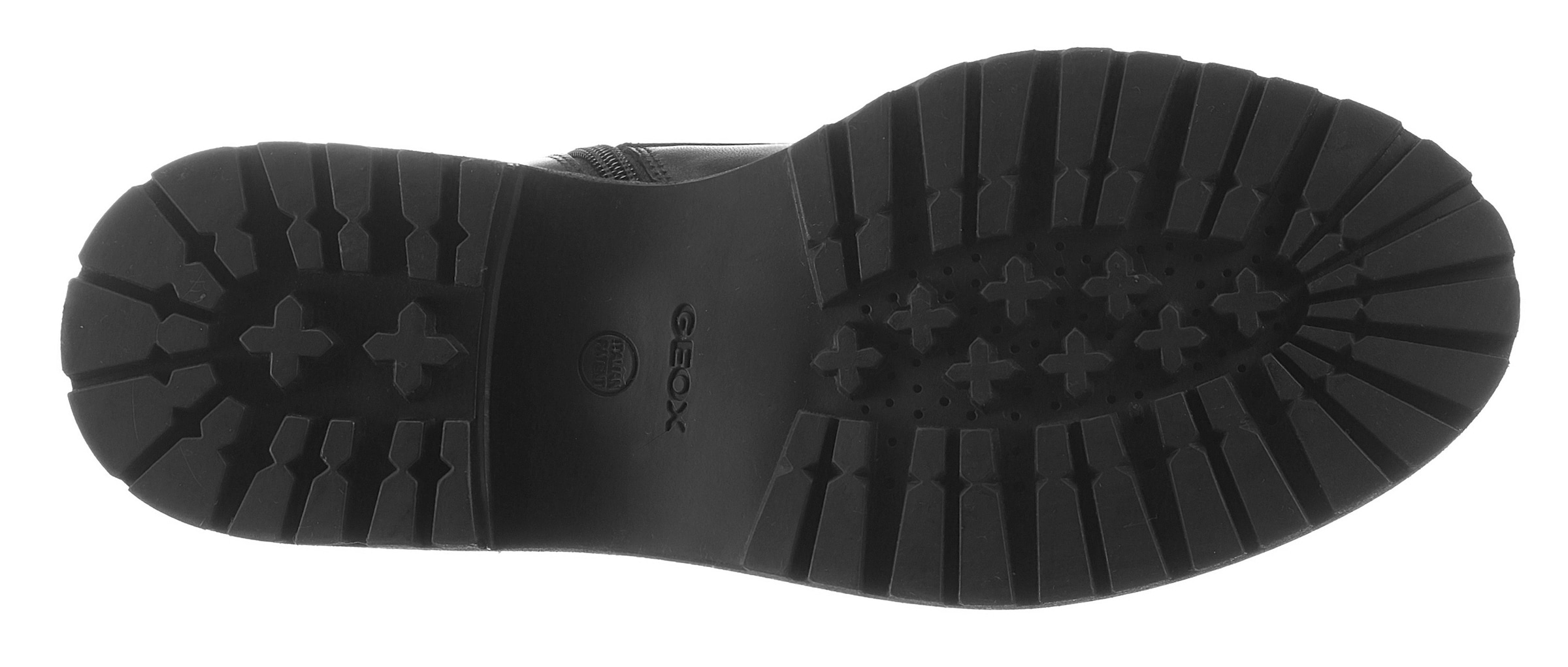 GEOX Šněrovací kozačky – černá