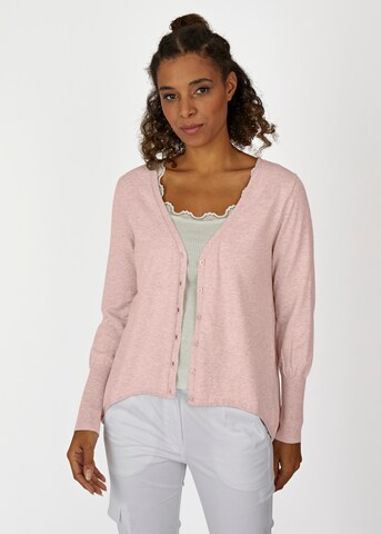 eve in paradise Knit Cardigan 'Gwen' in Pink: front