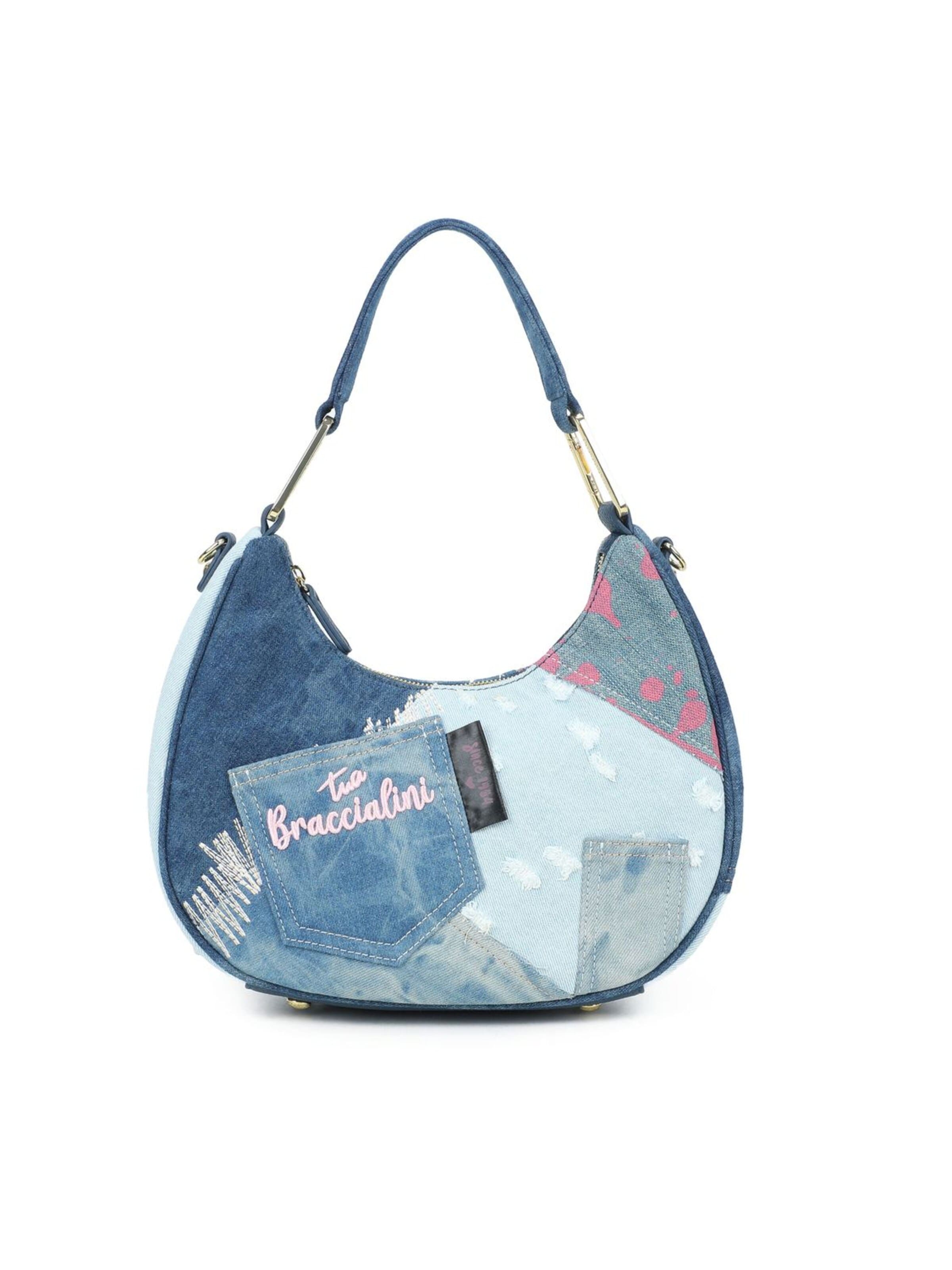 Braccialini - Bolso de hombro 'Amy Jeans' en azul: frente