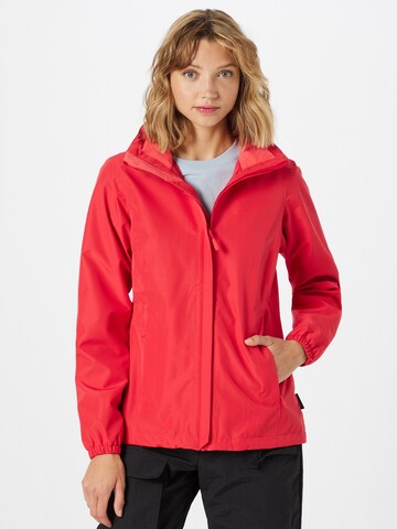 JACK WOLFSKIN - Casaco outdoor 'Stormy Point' em vermelho: frente