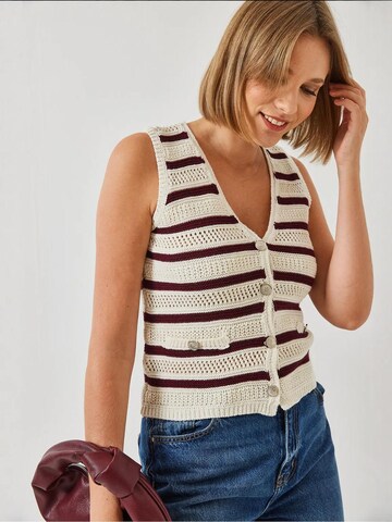 Gilet in maglia di Bianco Lucci in beige