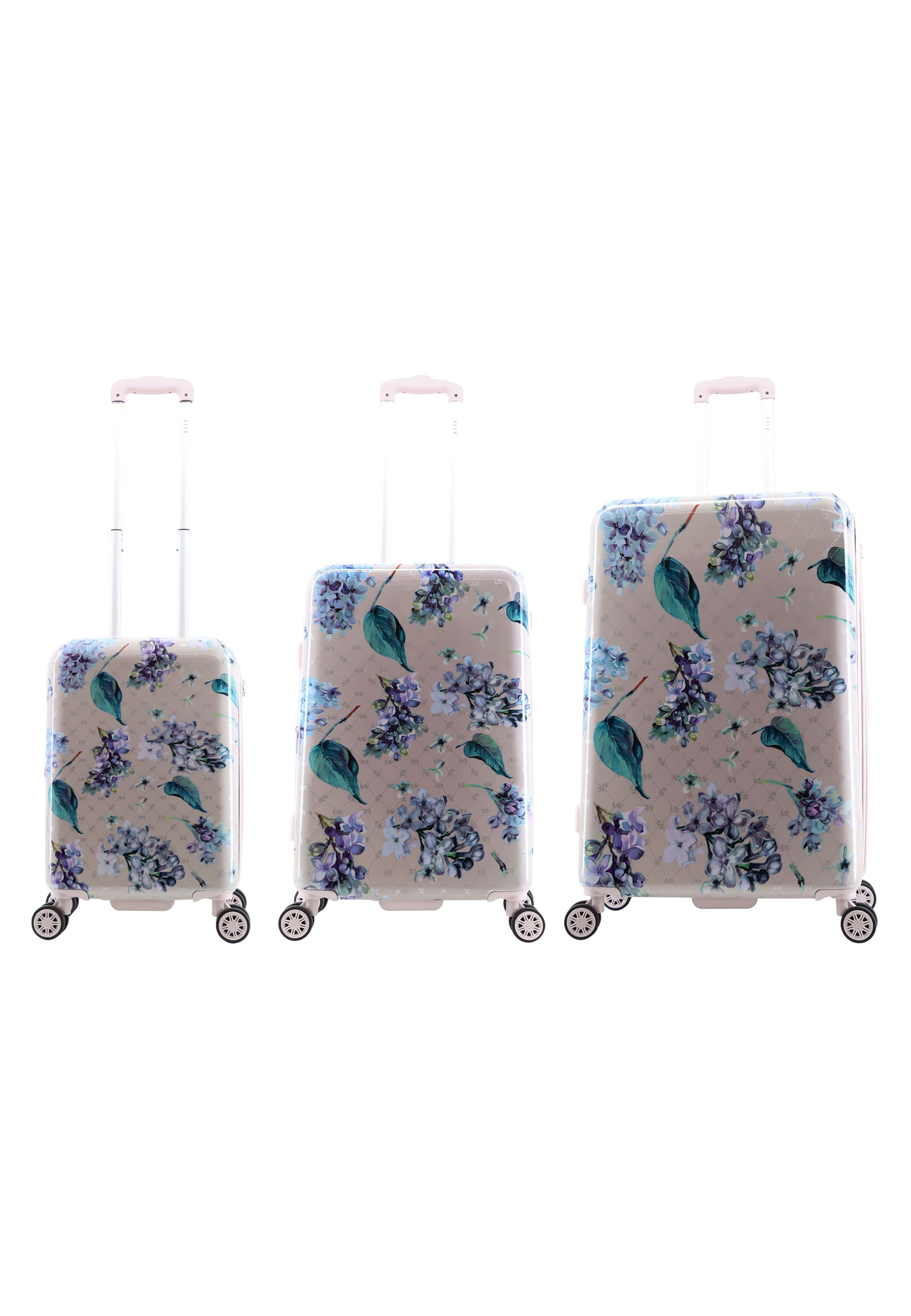 ELLE Suitcase Set 'Floret' in Purple: front