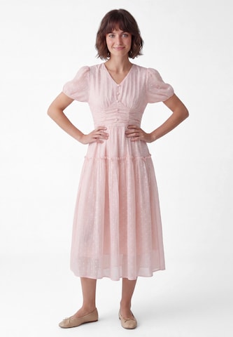 Robe Usha en rose : devant