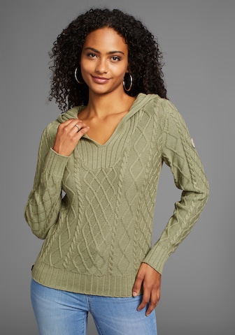 KangaROOS Athletic Sweater in Green: front