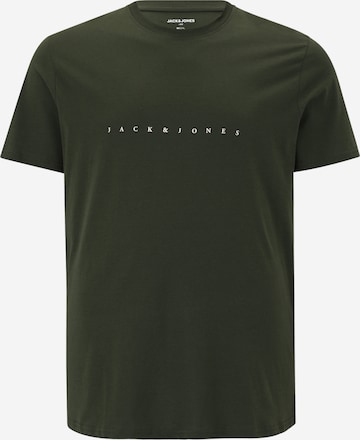 Jack & Jones Plus Shirt 'JJESTAR' in Groen: voorkant