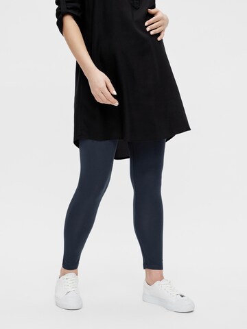 MAMALICIOUS Slimfit Leggings in Blauw: voorkant