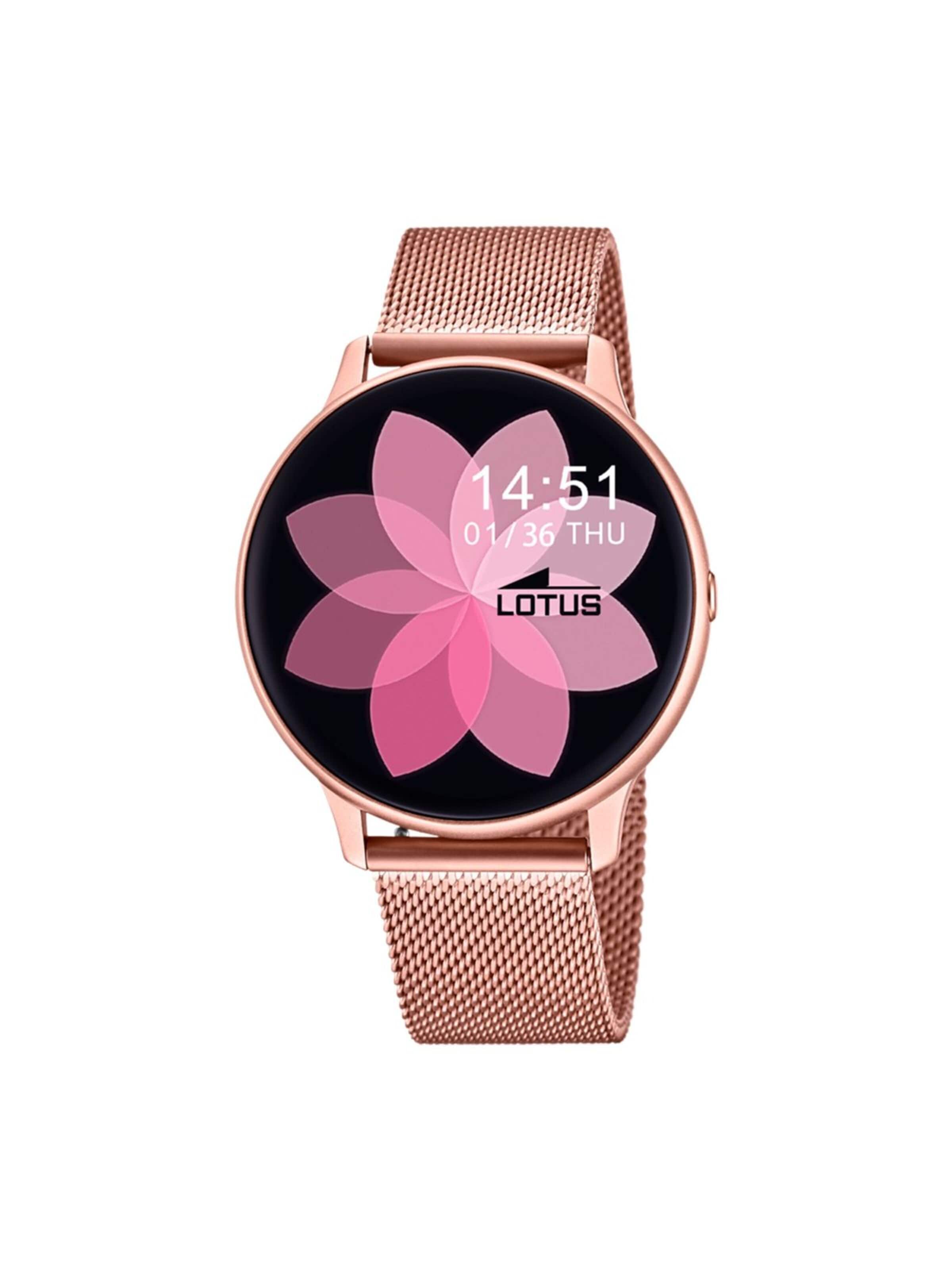 Montre digitale Lotus en or : devant