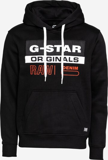 G-Star RAW Sweatshirt in de kleur Donkeroranje / Zwart / Wit, Productweergave