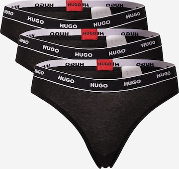 Tanga de la HUGO Red pe negru: față