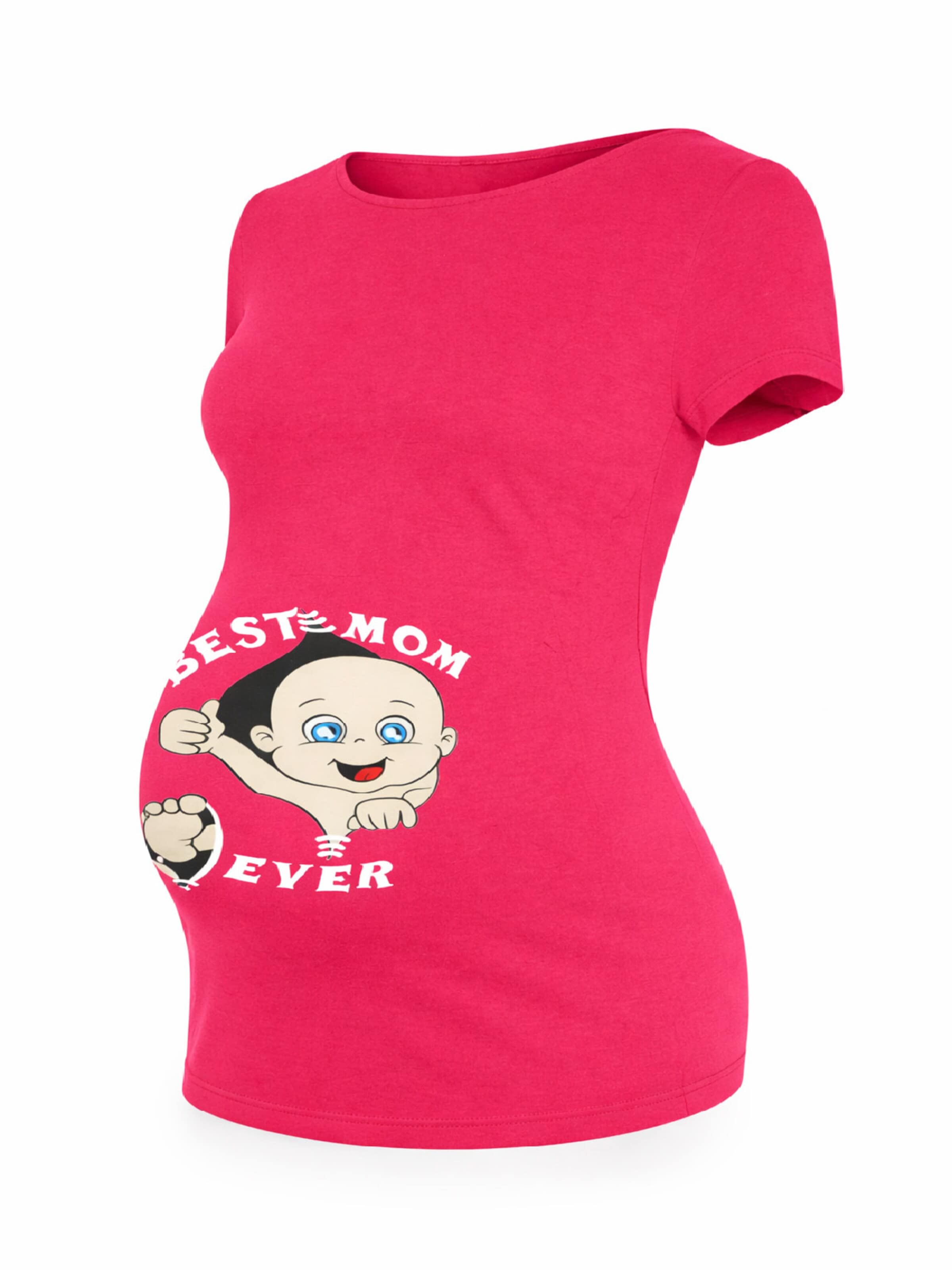 M.M.C. Shirt 'Best Mom Ever Umstandsshirt' in Pink: front