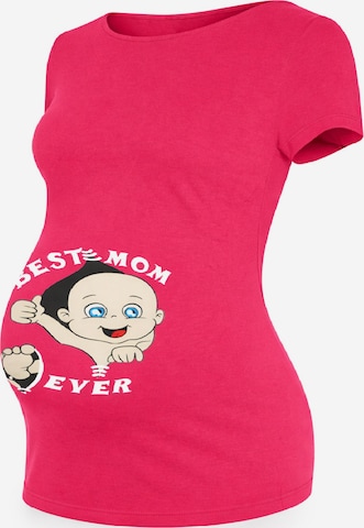 M.M.C. Shirt 'Best Mom Ever Umstandsshirt' in Pink: front