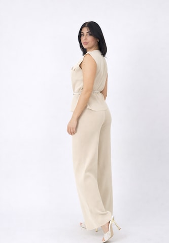 Pantalons de tailleur Elara en beige