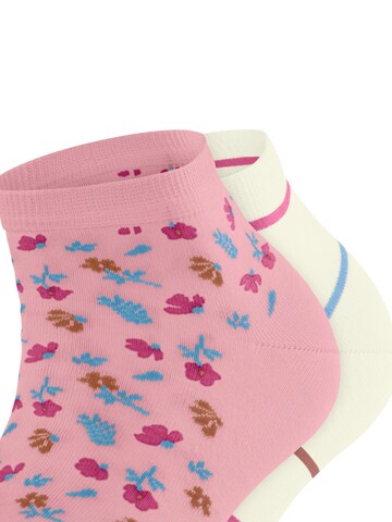ESPRIT Socken 'Flowers & Stripes 2-Pack'‌‌‌‌‌‌‌ in Pink