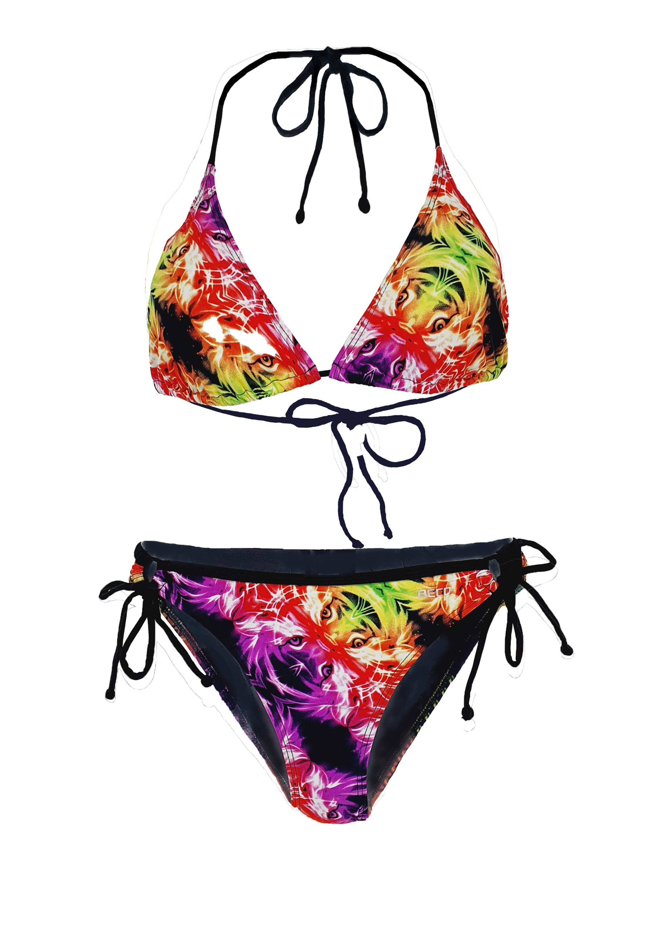 BECO the world of aquasports Triangle Bikini in Mixed colours: front