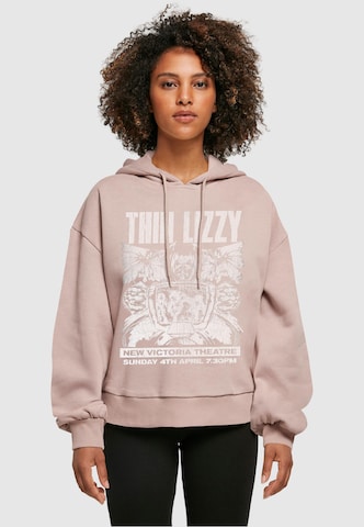 Merchcode Sweatshirt 'Thin Lizzy - New Victoria Theatre' in Roze: voorkant