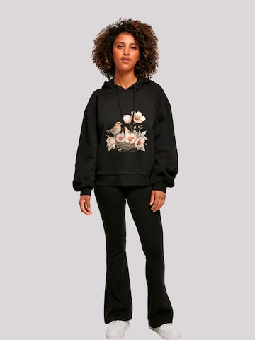 F4NT4STIC Sweatshirt 'Vogelnest Blumen' in Zwart