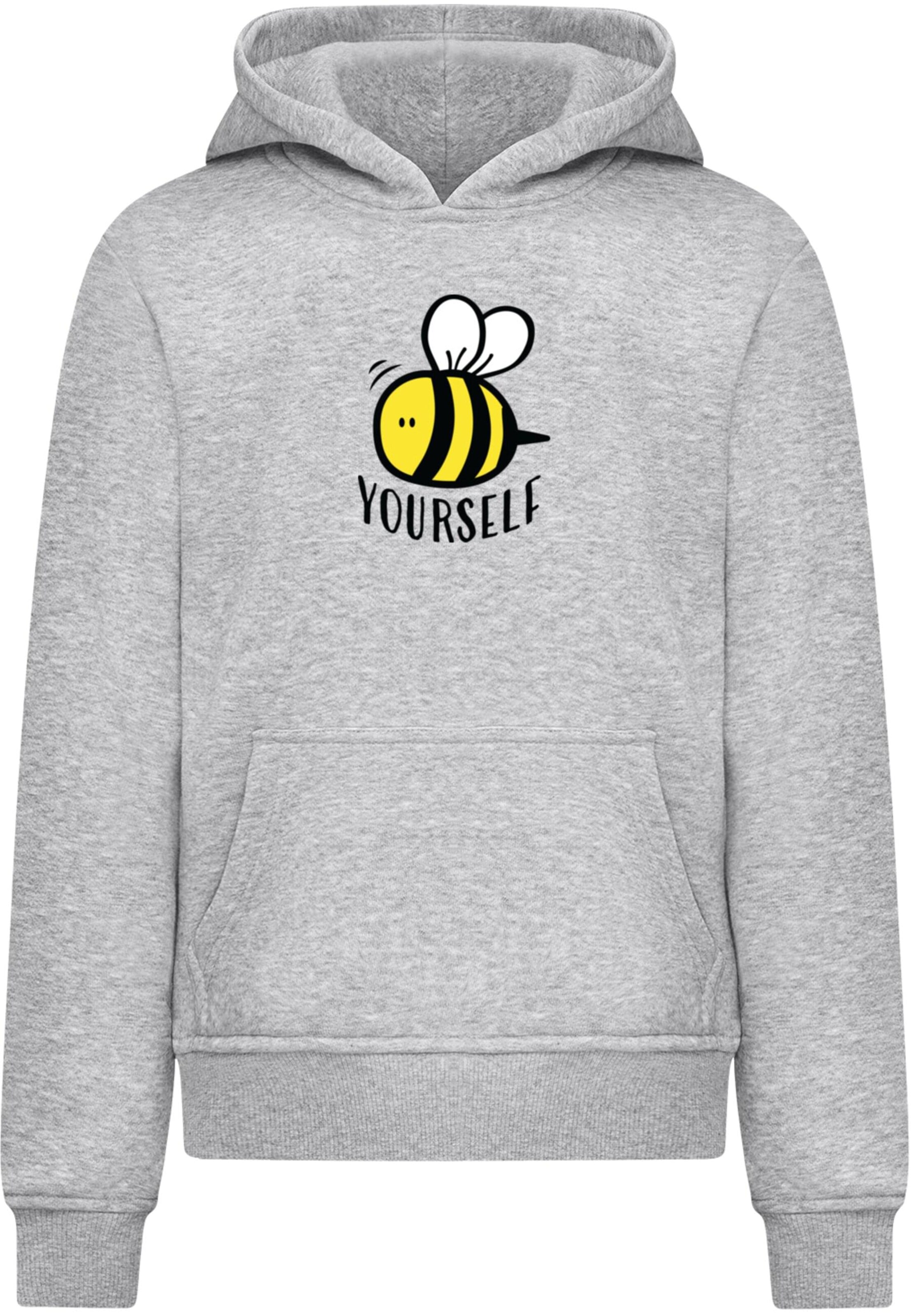 Merchcode Sweatshirt 'Bee Yourself' in Grau: Vorderseite
