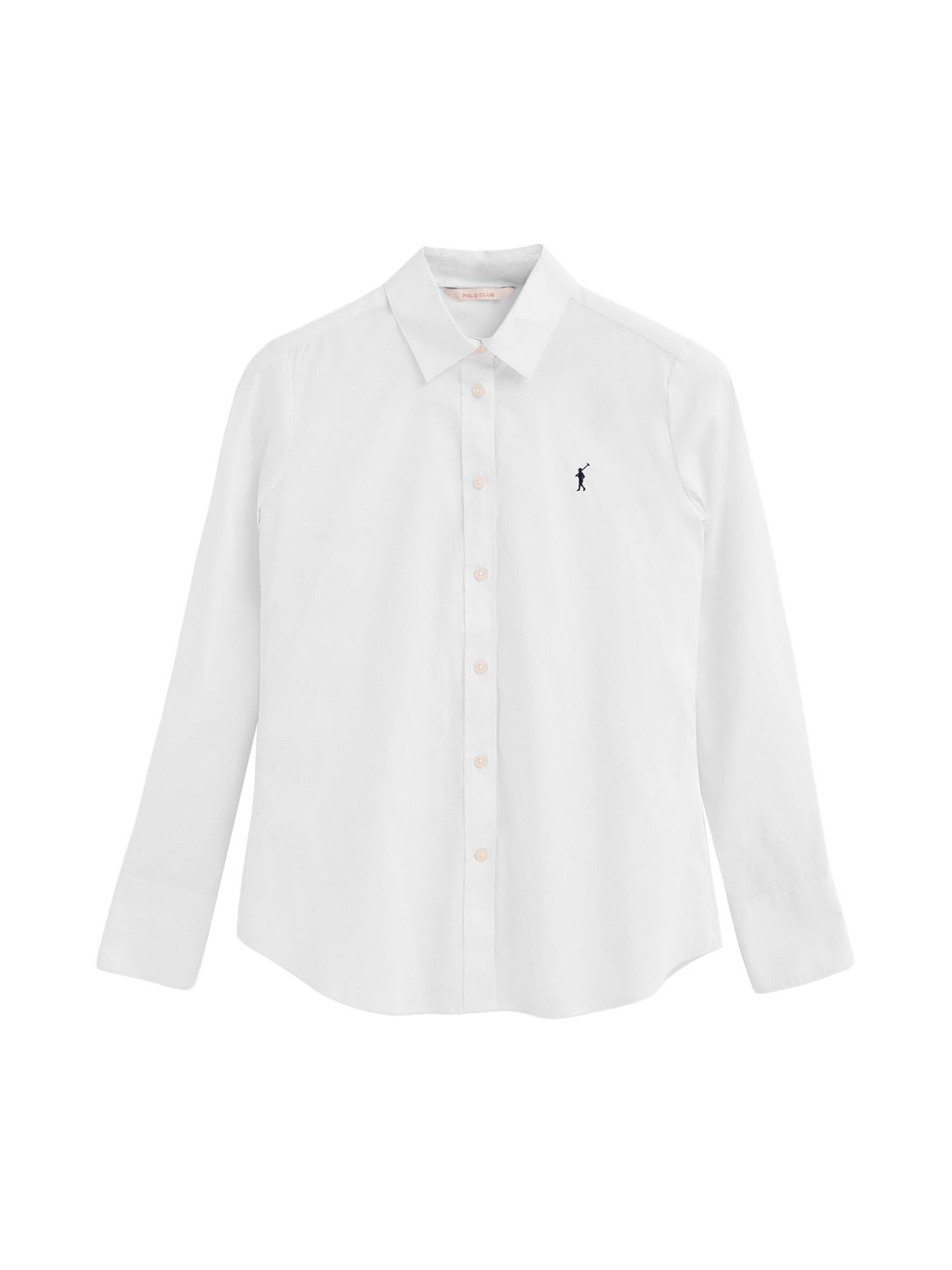Polo Club Blouse Bodysuit in White: front