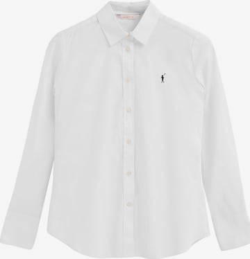 Polo Club Blouse Bodysuit in White: front
