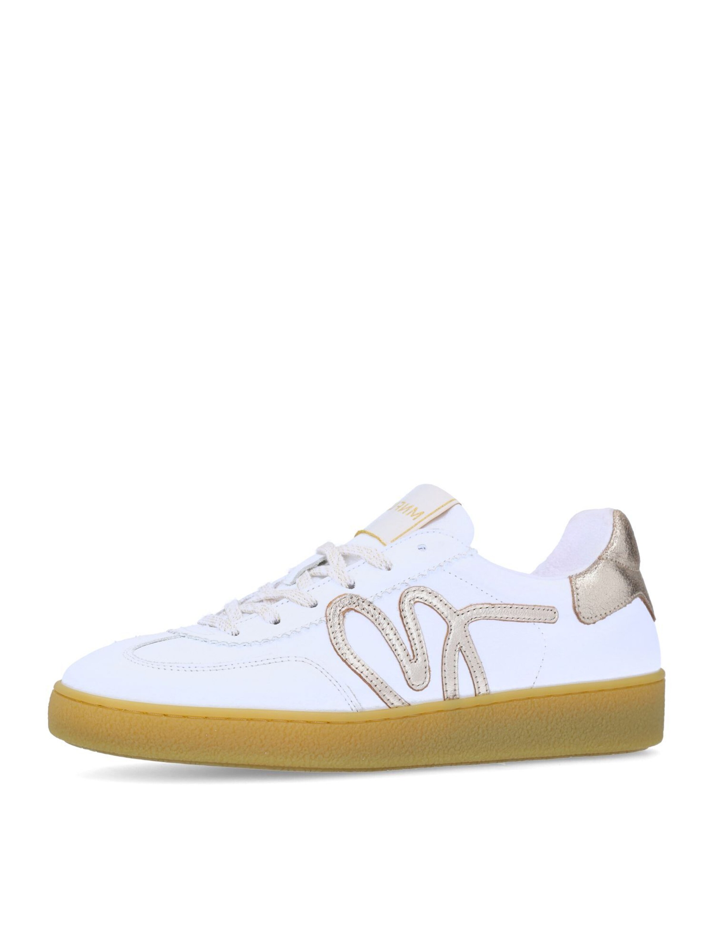 MANFIELD Sneaker in gold / weiß, Produktansicht