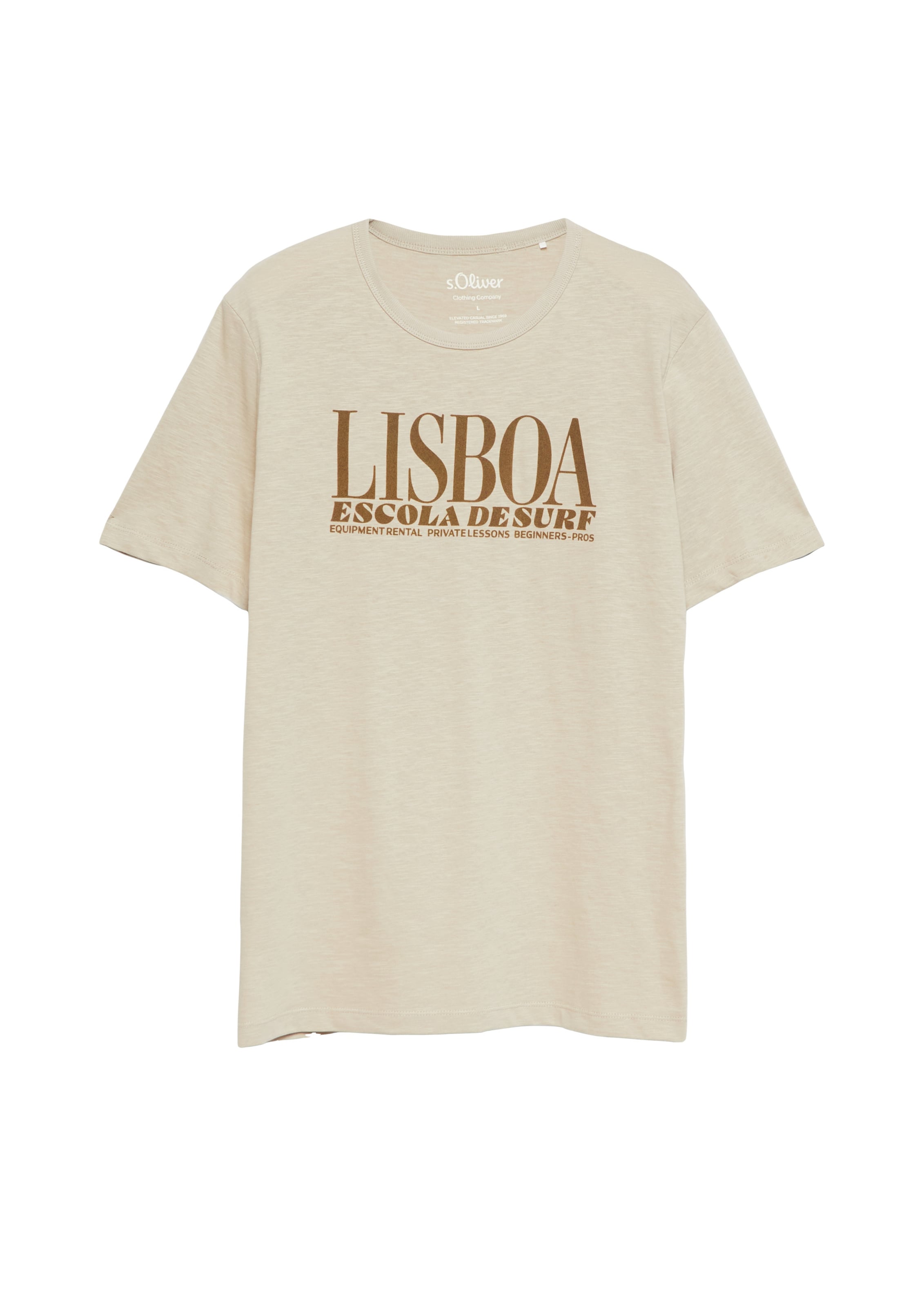T-Shirt s.Oliver en beige : devant