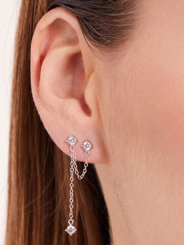 Boucles d'oreilles Lucardi en argent : devant