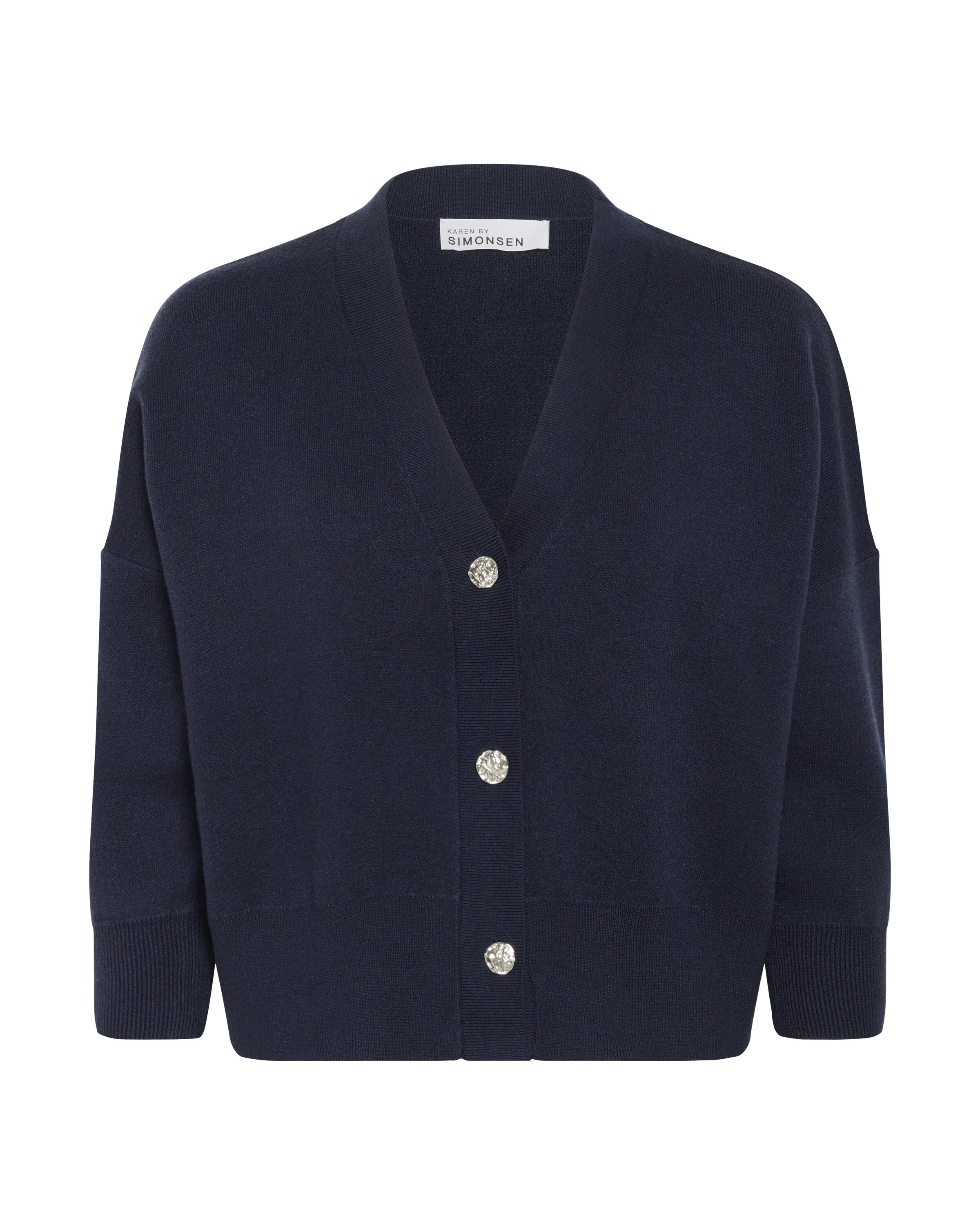 KAREN BY SIMONSEN Strickjacke 'Antonella' in Blau: Vorderseite