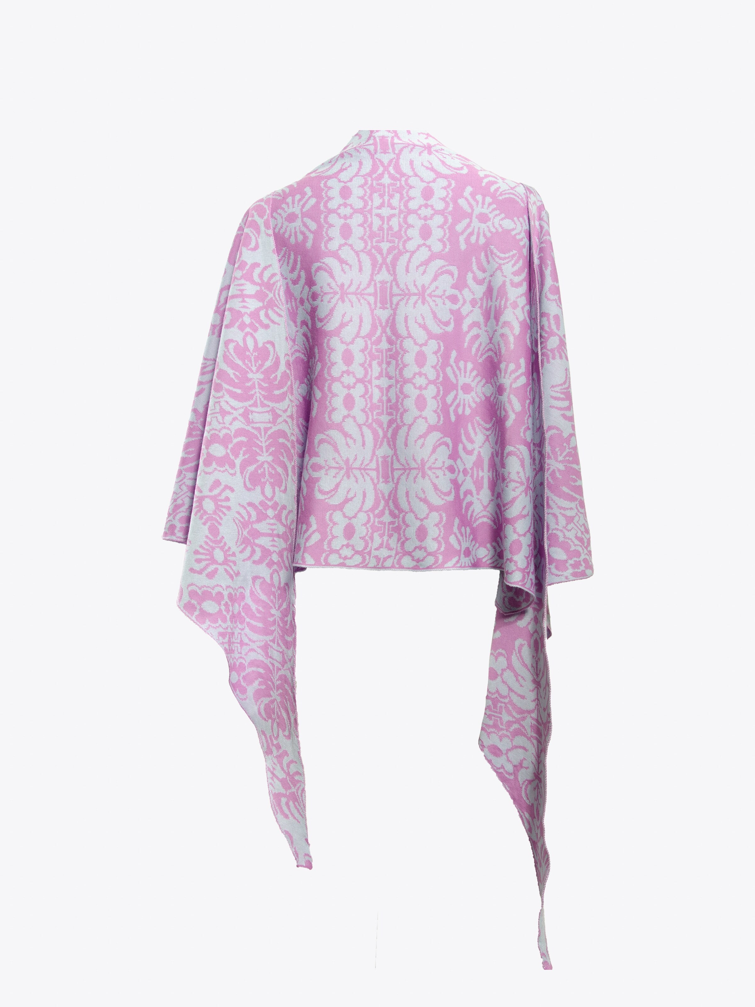 LANARTO slow fashion Wrap 'Blütenzauber' in Purple: front