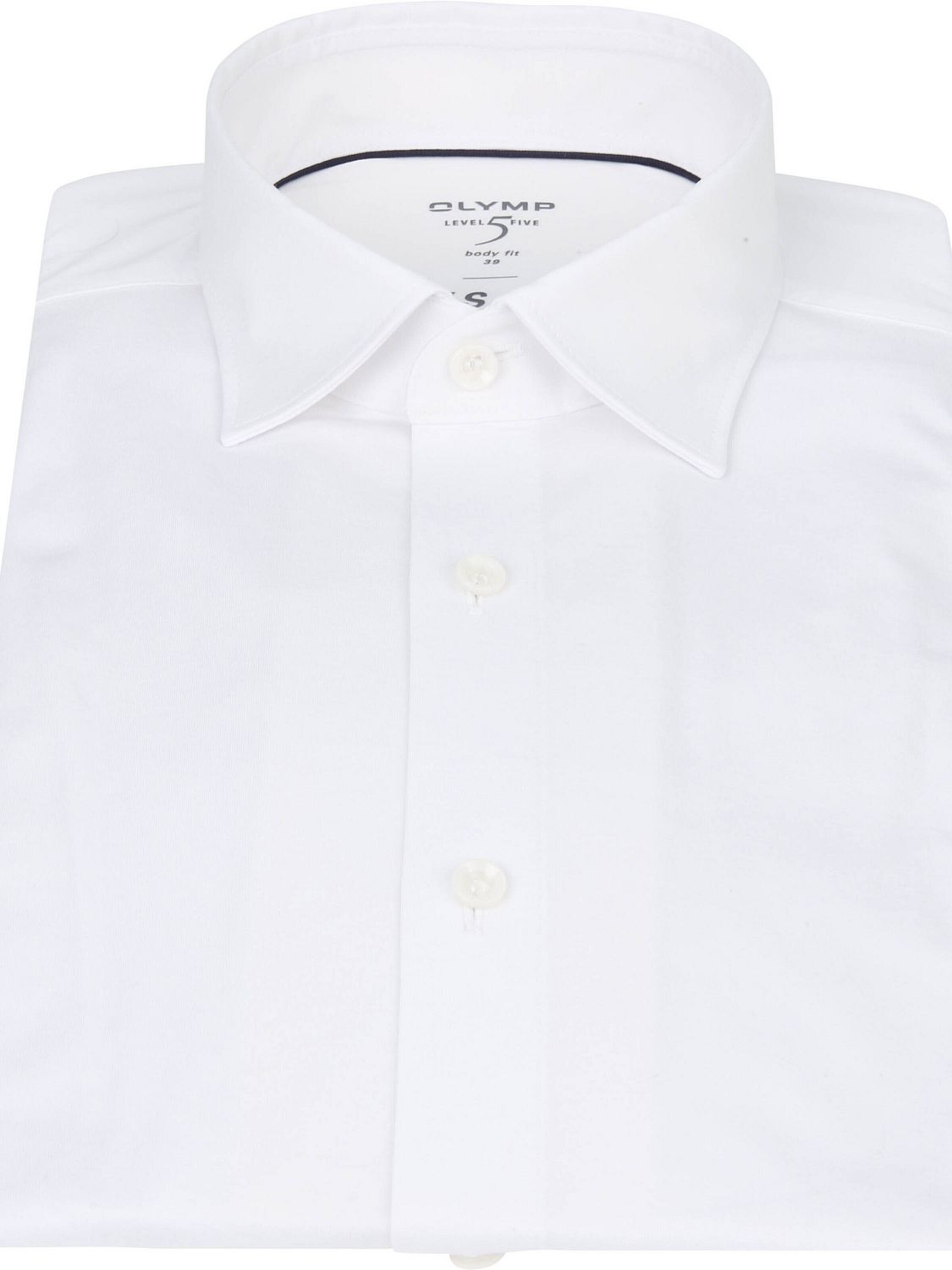 OLYMP Slim fit Button Up Shirt 'Level 5 24/Seven' in White