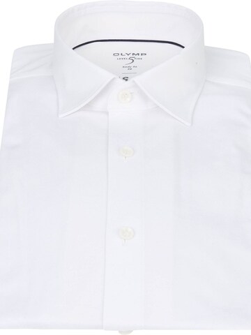 OLYMP Slim fit Button Up Shirt 'Level 5 24/Seven' in White