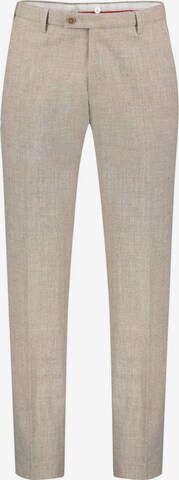 CARL GROSS Slimfit Bandplooibroek 'Paco' in Beige: voorkant