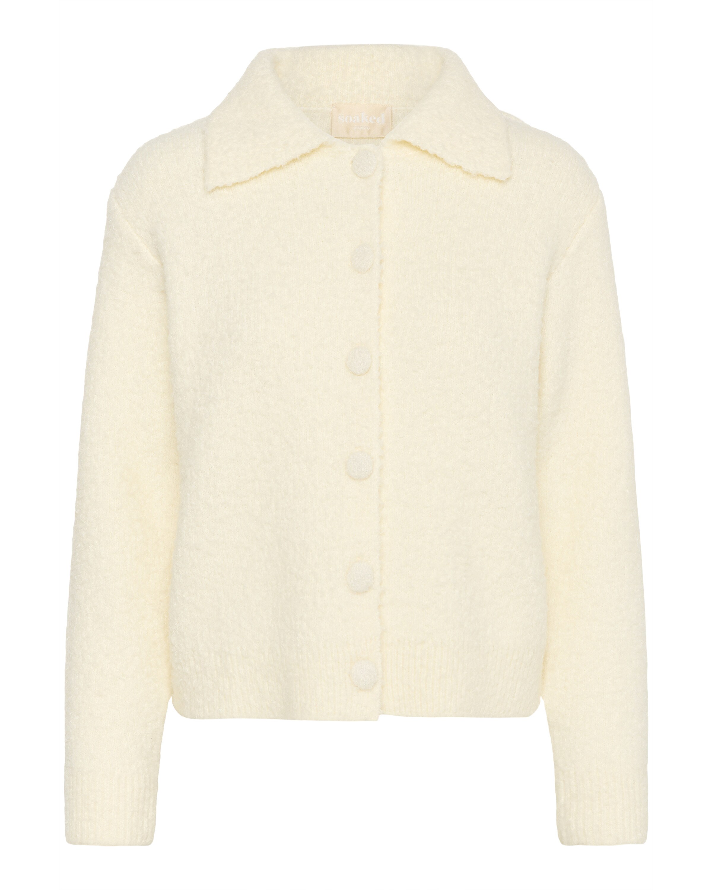 Cardigan 'SLSelene' SOAKED IN LUXURY en blanc : devant