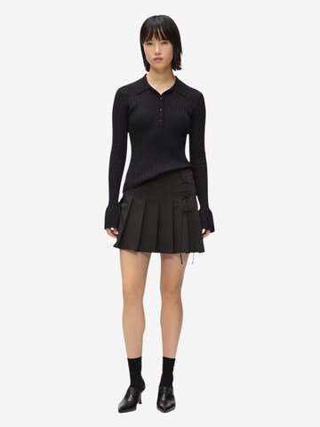 Gonna 'KLJ Pleated Mini Skirt B1W12020' di KARL LAGERFELD JEANS in nero