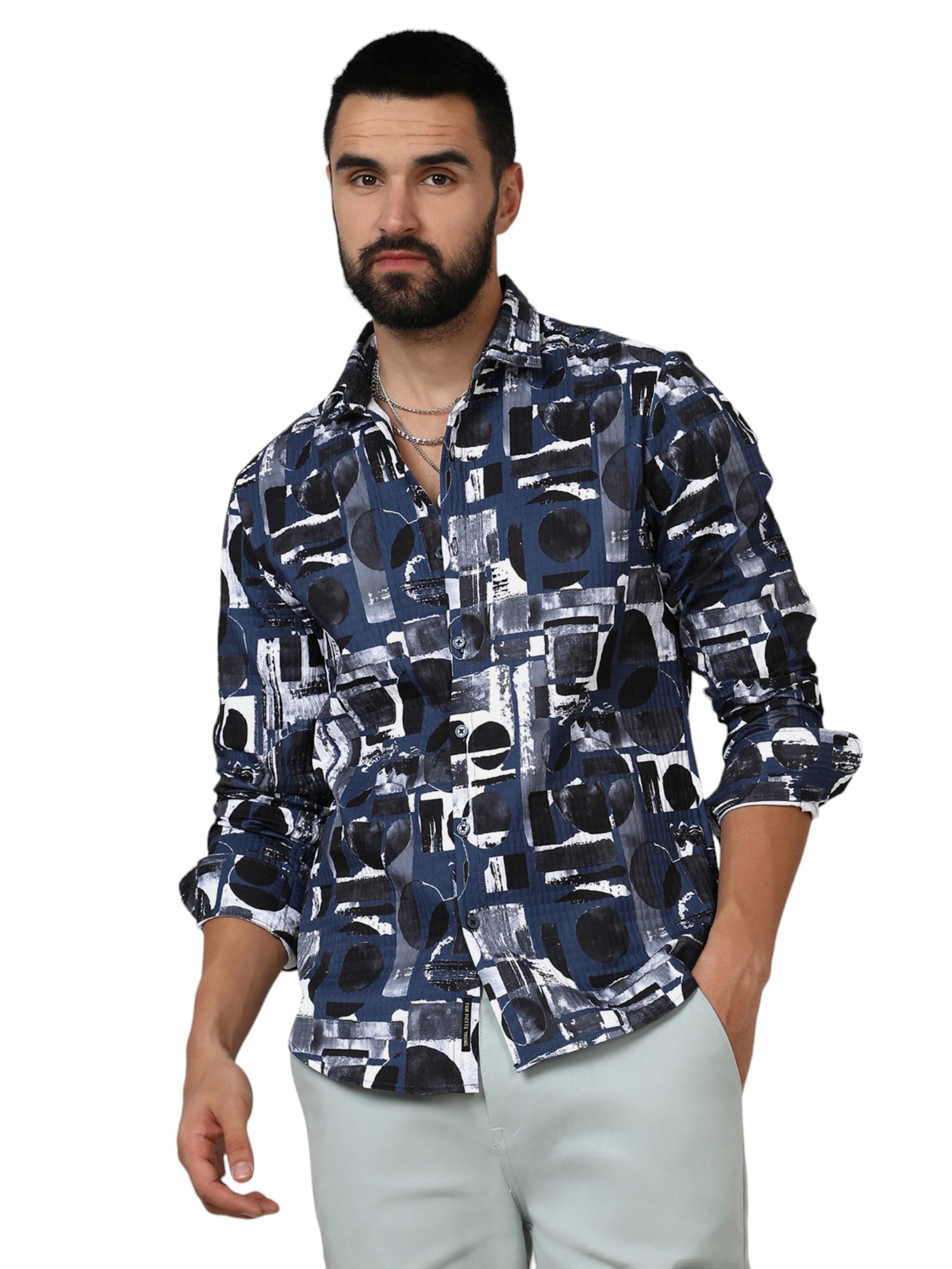 Campus Sutra Klasický střih Košile 'Pablo' – mix barev: přední strana