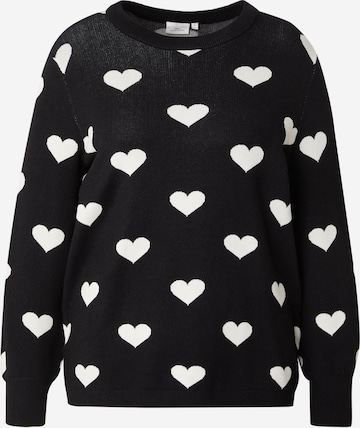 ONLY Carmakoma Trui in Zwart: voorkant